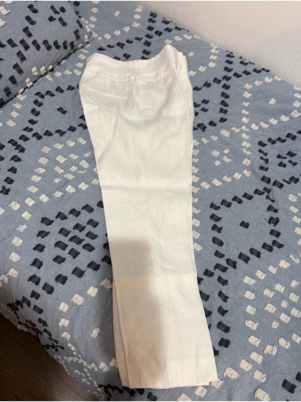 Massimo Dutti White Tailored Linen Pants